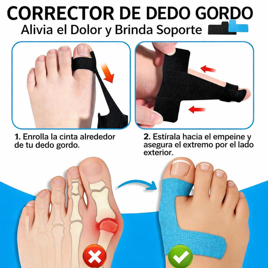 HealthTape® Vendaje Kinesiológico Pre-cortado para Juanete