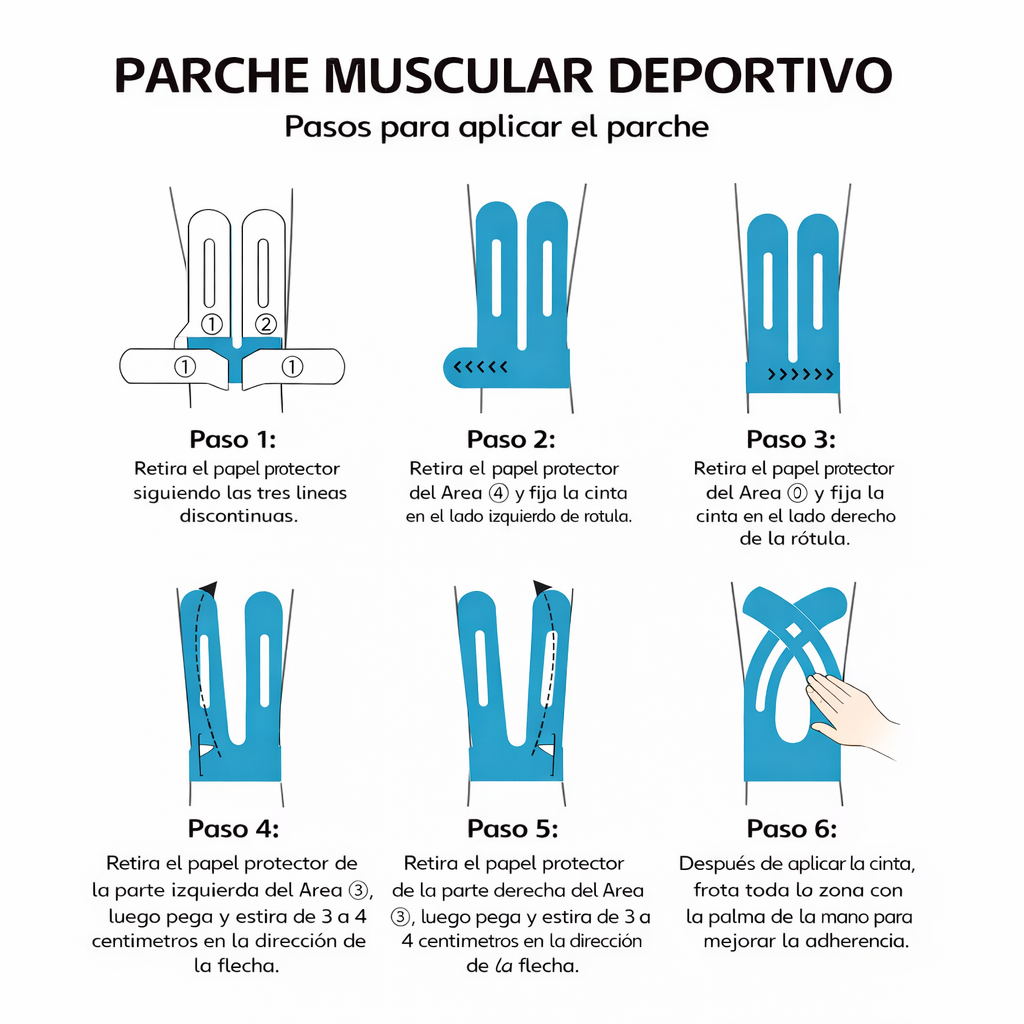HealthTape® Vendaje Kinesiológico Pre-cortado para Rodilla