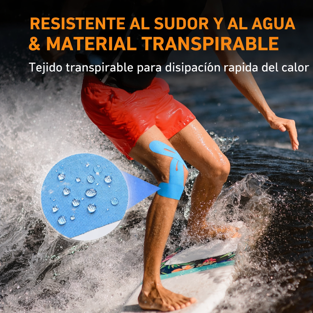 HealthTape® Vendaje Kinesiológico Pre-cortado para Rodilla