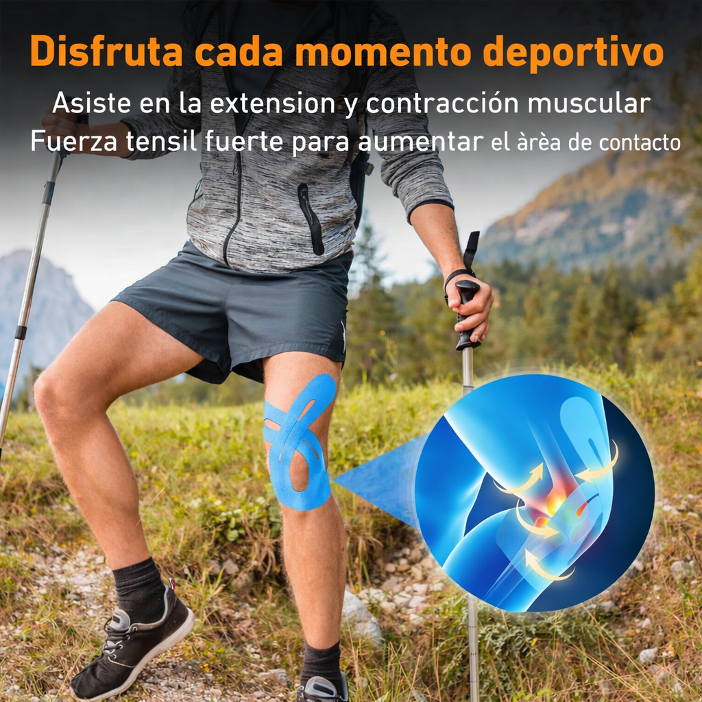 HealthTape® Vendaje Kinesiológico Pre-cortado para Rodilla